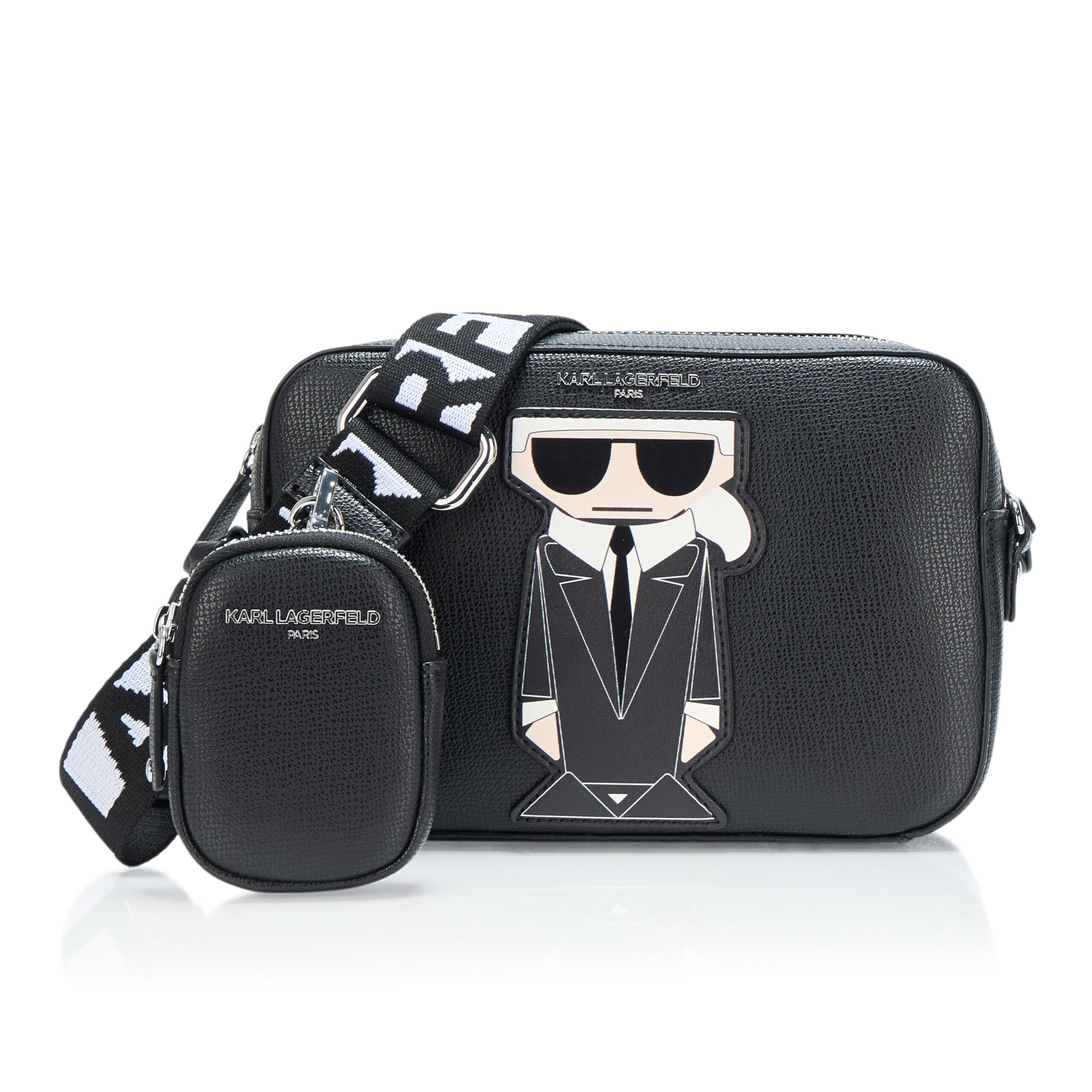 8455 Paris Handbags Crossbody, Black/Black Multi, One Size